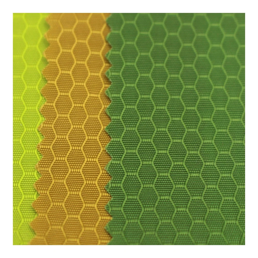 DWR 210D Hexagonal Football Pattern Nylon Ripstop Fabric with PU Coated Waterproof Tent Fabric Upholstery Fabric Woven TL 0.27mm