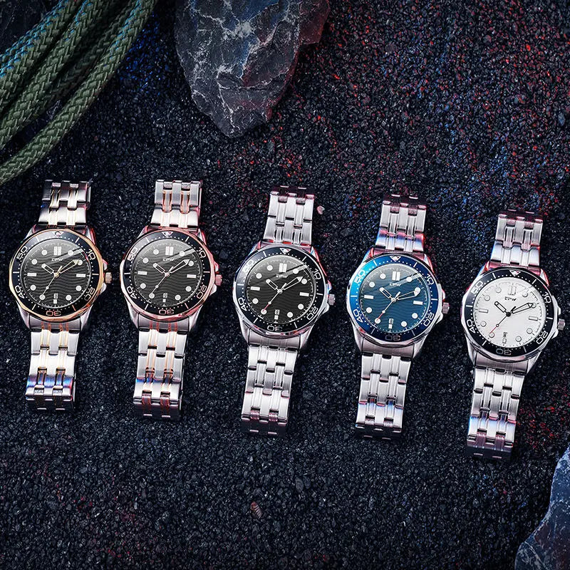 Hot Tending Business Design Luxury Date Quartz Watches for Men Wholesale Stainless Steel Watch Relojes Hombre