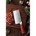 Dishwasher Safe 7 Inch VG-10 Damascus Steel Long Blade Japanese Cleavers Pakkawood Handle Ambidextrous Eco-Friendly Knife