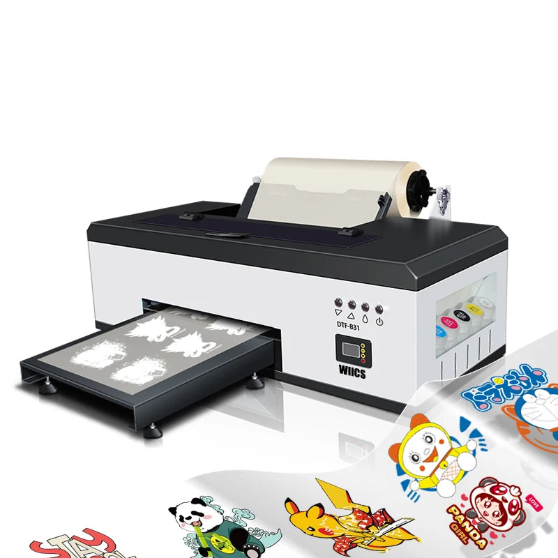 New Jiechuang X-A32 Roll to Roll A3 DTF Printer with Pigment Ink 1390 Print Head for T-shirt Garment Transfer