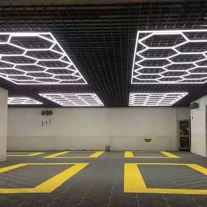 2022 Hot Sale Car Wash Hexagon Led Detailing Lights for Garage Auto Repair Auto Workshop Lighting Wholesale in China