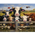 5D Diamond Painting Cow Cross Stitch Kits Handmade Animal Embroidery for Home Decor 30x40cm/12x16inch with Rhinestones Landscape