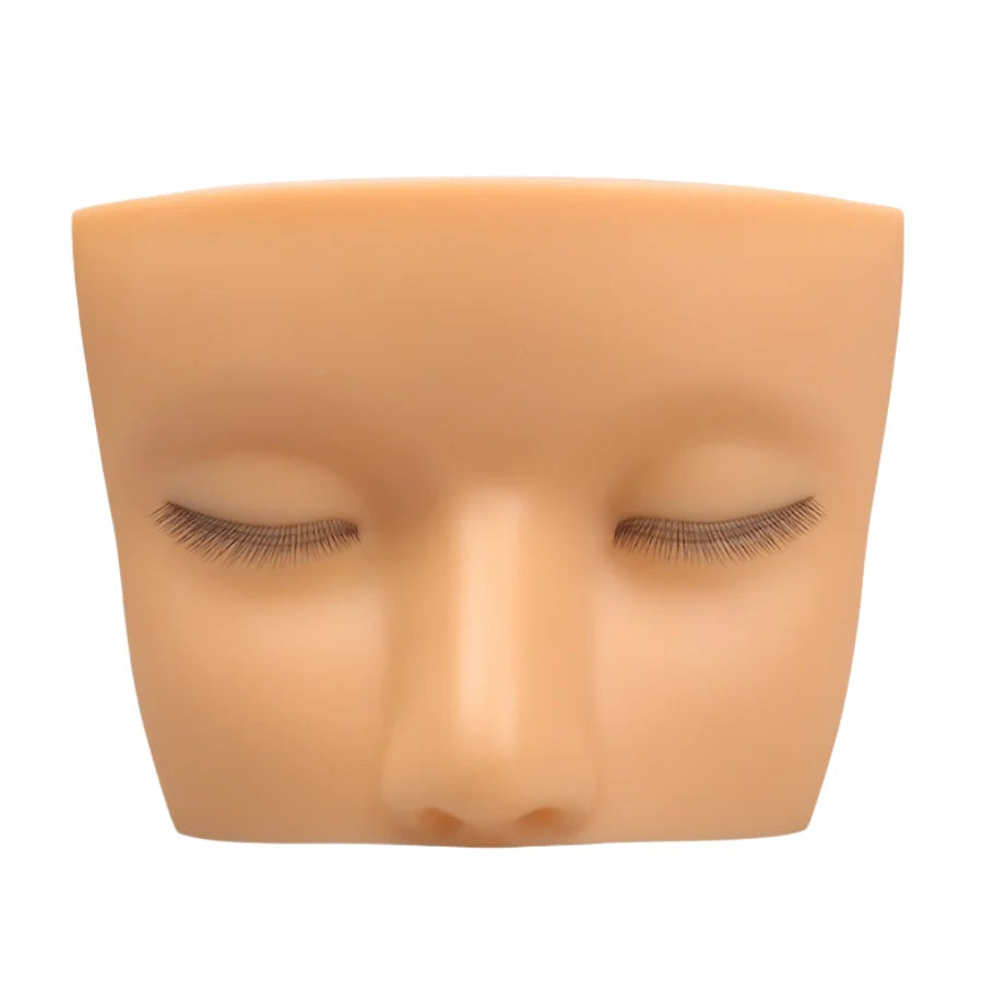 Quality Silicone  Eyelash  Extension Supply Hand Inserted 3 Layers Training Lash Mannequin Face
