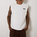 E220365 Clothing Manufacturers Custom Logo Men's 100% Cotton Gym Vest T Shirts Fashion Casual Sleeveless Washed Vintage T Shirt