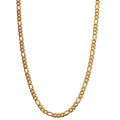 5mm 53cm Waterproof Women's 18K Gold Plated Stainless Steel 1:3 NK Link Chain Chunky Figaro Chain Necklace Choker Jewelry