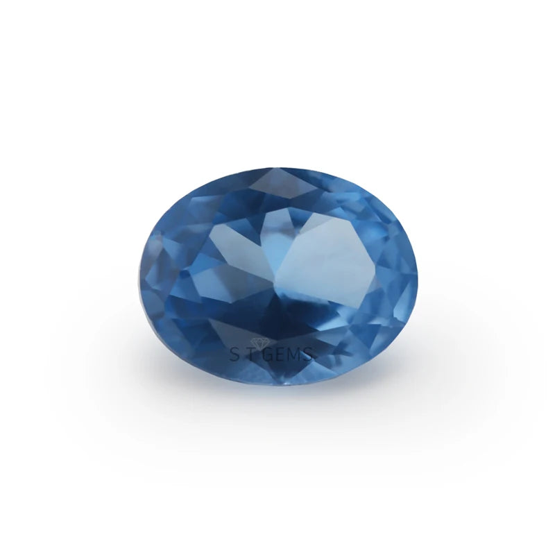 Wholesale Gemstone Oval Cut 107# Blue Spinel Synthetic Jewelry Stones