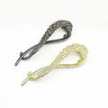 Metal Twisting Shark Hair Clips Alloy Twisting Rhinestone Wholesale Hair Claw Clip Korean One Word Hair Accessories