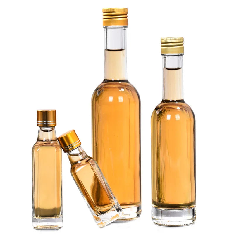Best-selling Luxury 250ml 500ml 750ml Empty Transparency square Cooking Oil Glass Bottles Olive Oil clear Marasca Glass Bottles