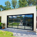 HS Modern Steel Anti-Theft Automatic Sectional Glass Garage Doors Electric Side Opening Finished 1 Year Warranty Residential Use