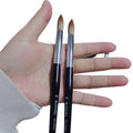 Black Wooden Nail Brush 100% Kolinsky Professional Kolinsky Sable Hair Nail Art Brush Private Label Nail Acrylic Brush #14 #16