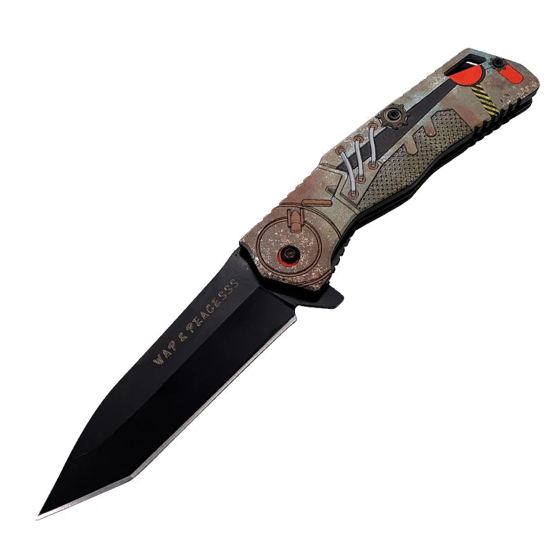 3D Printed Personal EDC Pocket Knife 3CR13 Stainless Steel Blade for Outdoor Camping Tactical Hunting Use Aluminum DIY OEM