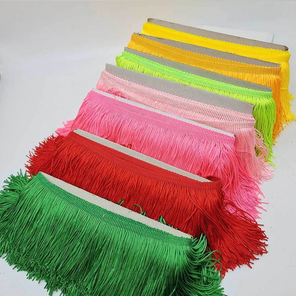 Deepeel TF301 8cm 10cm Fringe Latin Dress Skirt Decorative Ribbon Fabric Curtain Lace Bag Trims Accessories Hot Sales Lace