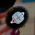 NEW Orthodox Classic Silver Plated Channel Set Cubic Zirconia Brass Wedding Band Zircon Ring