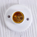 E27 Pin Type Wall Lamp Holder Round Shape Easy Installation Sound Sensor Lamp Holder Sensor Switch