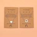 MC234 Wholesale Stainless Steel Mother's Day 2Pcs/Set Mother Daughter Love Heart Clavicle Necklace  Fashion Pendant Necklaces