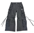 Custom Loose Fit  Waterproof Nylon Fabric Utility Baggy Cargo Pants Casual Trousers Attachable Leg Cargo Cotton Twill Pants