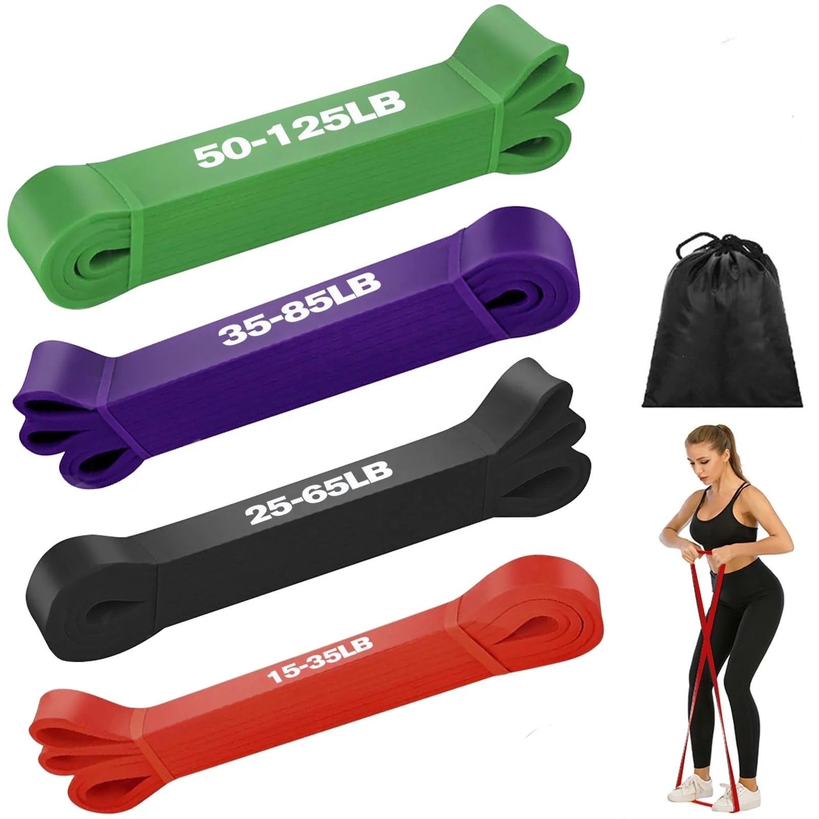 Sports Equipment 4.5mm Thickness Resistance Bands Loop Natural Latex Bands Loop