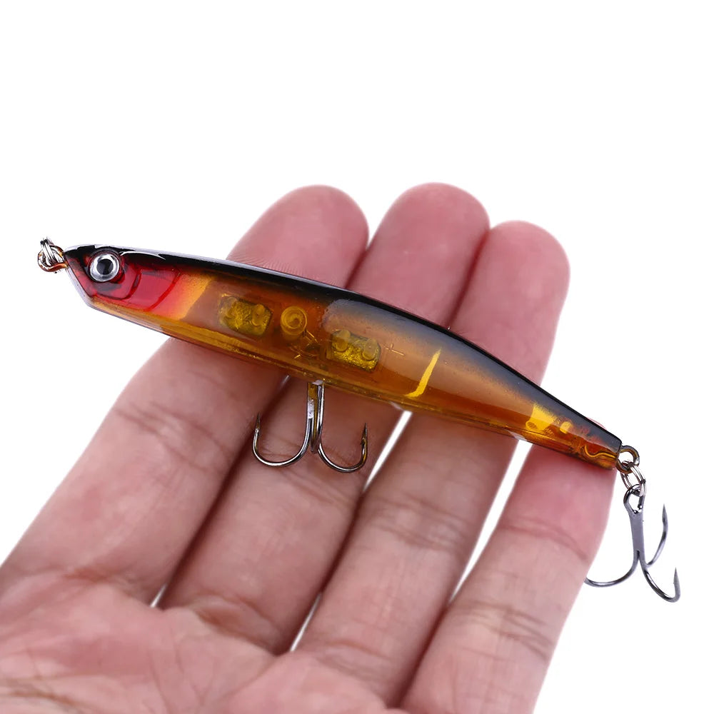 4 Colors Floating Minnow Lure Luminous Hard Baits Wobbler Leurre Tilapia Fishing Lures