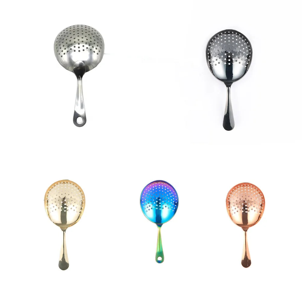 Camol Factory Cocktail Strainer Stainless Steel Ice Filter Bartender Tools Mesh Strainer Hawthorn Handle Strainer