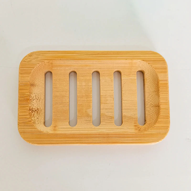 Shower Set Bamboo Soap Dish with Drainage Slots Stylish and Functional Soap Shower Tray Holder Case