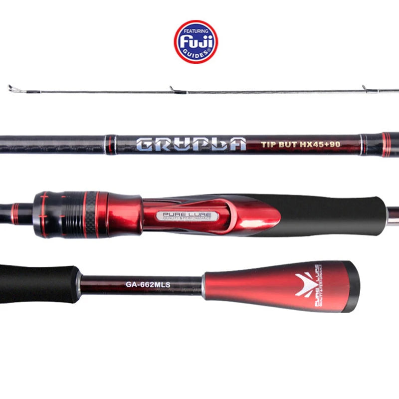 PURE LURE Fuji Guide Fishing Tackle Rod Fishing Rod Blank Graphite High Carbon Fiber Freshwater Saltwater Fishing Rods Spinning