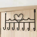 6/7 Hooks Over the Door Hooks Bathroom Organizer Rack Clothes Coat Hat Towel Hanger Iron Home Sundries Storage Rack Door Hang