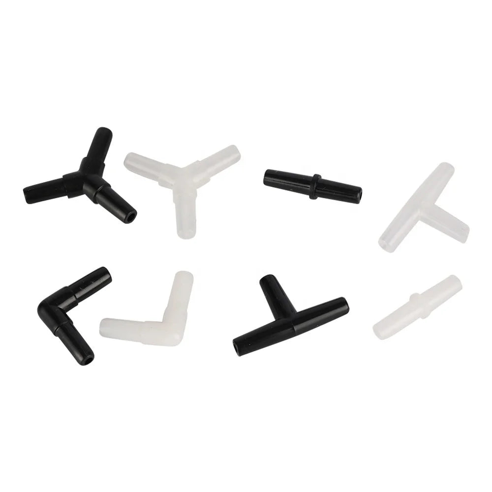 Plastic Pipe Fittings Tee 5mm Straight Elbow Y Shape Air Tubing Connectors MegaBDM