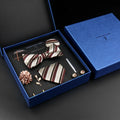 Men's 8-Piece Jacquard Tie Set Including Bow Ties Pocket Squares Cufflinks Brooches Tie Clips Custom Logo Accompanied Gift Box