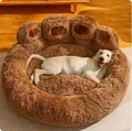 Customization Soft Long Plush Bear Claws  Cat Dog Bed Pet Sofa Robust Filling  Pet Beds Luxury