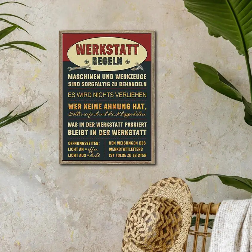 Quirky German Language Bathroom Humor Wooden Sign Retirement Wooden Wall Art for Toilets Bathrooms Decor