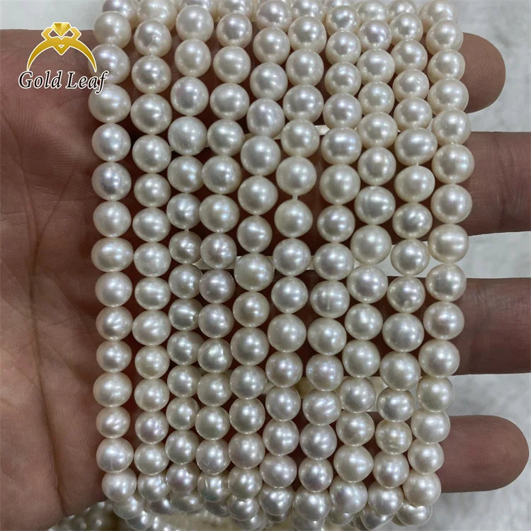 Goldleaf Jewelry Loose Natural Pearl Beads Round Pearl for Jewelry Making DIY Handmade Bracelet Necklace