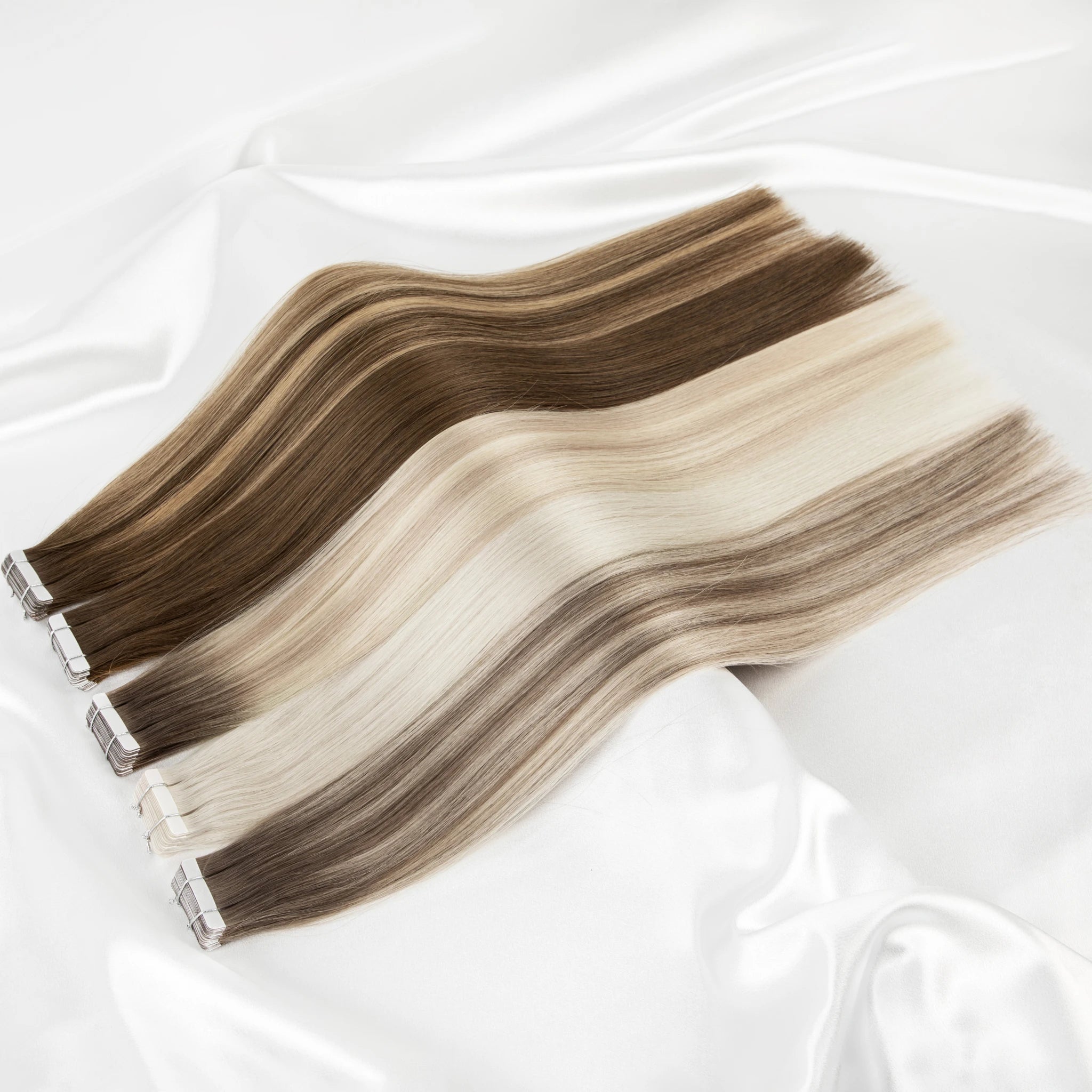 New Arrival Dark Brown Double Drawn Thick Ends Remy Tape Hair Extensions