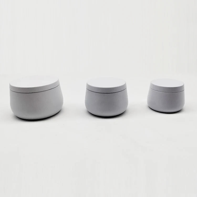 Premium Empty Seamless Box White Color 2oz 4oz 8 Ounce Candle Tins