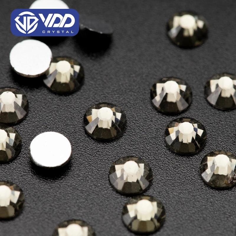 VDD 003 Black Diamond Crystals Non Hotfix Rhinestones and Decorations Sliver Black Nail Art DIY Diamond DMC Flatback Accessories