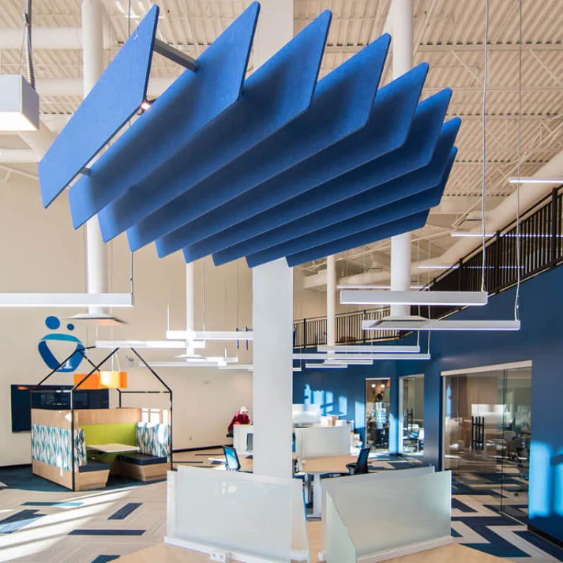 Lightweight Easy Install PET Felt Acoustic Hanging Suspended Ceiling Baffle Noise Reduction 100% Polyester Acoustic Cloud