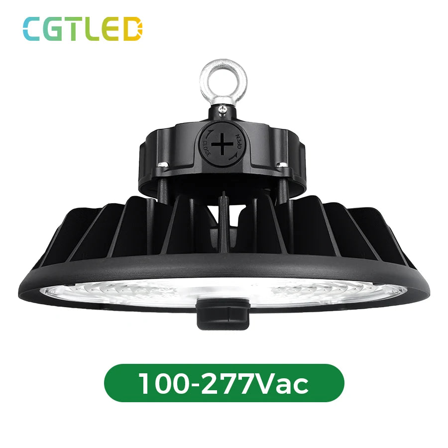 ETL DLC List IP65 UFO Led High Bay Light with Power & CCT Switchable Plug &Play Motion Sensor