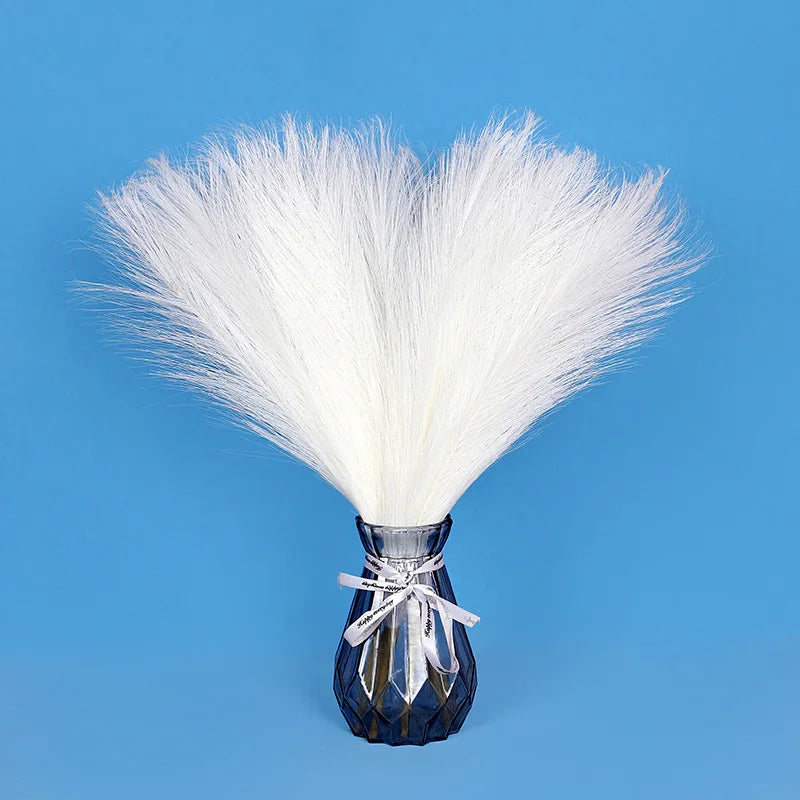 5 Fork Pampas Grass Different Color Artificial Pampas Grass Home Decor  45cm Fake Pampas Short Vase Room Decoration