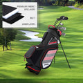 Men's Lightweight Nylon PU Golf Stand Staff Bag with 14-Way Divider Portable Sunday Cart Bag & Kickstand Large Space