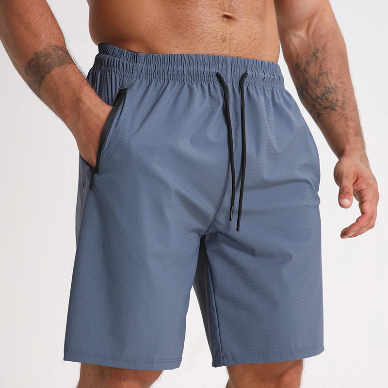 High Elastic Mens Running Shorts Nylon Workou Jogger Sweat Shorts for Men Gym Outdoor Sports Shorts