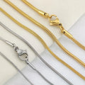 G141 Custom Stainless Steel Round Snake Chain Thin Chains Men Women Necklace