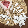 Exquisite Leaf Lace Trim Ivory White Lace Trims Applique Small Leaves Jewelry Lace Bridal Veil DIY Materials