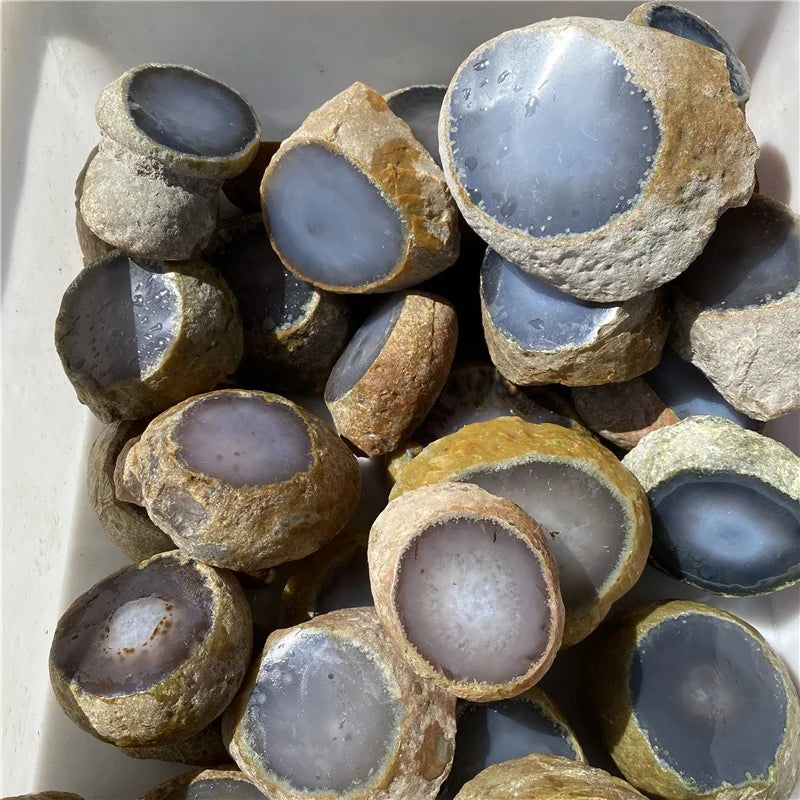 Natural Raw Enhydros Agate Crystal Stone Water Bile Agate With Water Trapped Inside Moving Water Bubbles