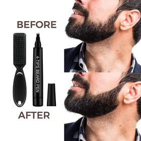 Barber Styling Grooming Pencil Waterproof Long Lasting Barber Styling Tool Beard Dye Pen Filler With Brush