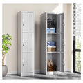 Best Price of New Design 3 Doors Wardrobe Metal Storage Locker with Mirror Shoes Storage Cabinet