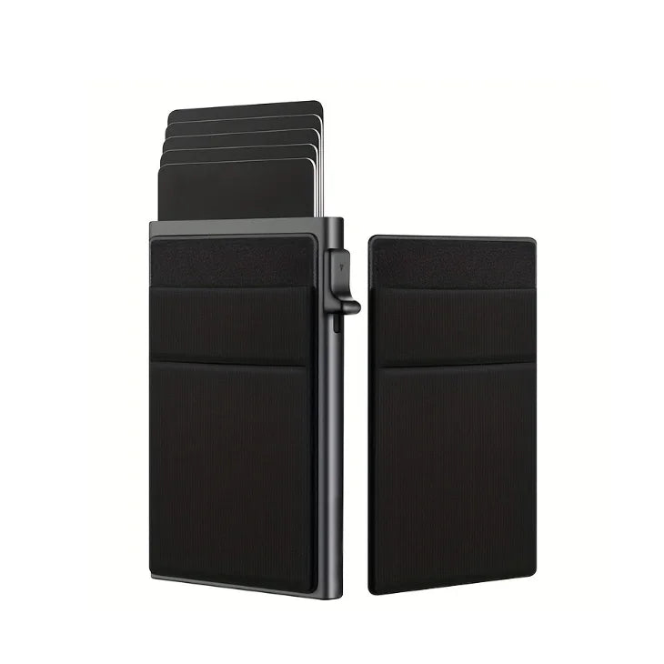 YY Ultra Thin Metal Minimalist Wallet Rfid Blocking Pop up Aluminum Card Holder Metal Wallet Credit Card Holder