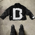 Custom Wholesale Custom Logo Rhinestones Embroidery Patches Baseball Bomber Letterman Varsities Jackets for Men