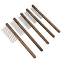 Factory Wholesale Five Style Wooden Handle Cat Needle Flea Comb Dog Pet Grooming Hair Comb