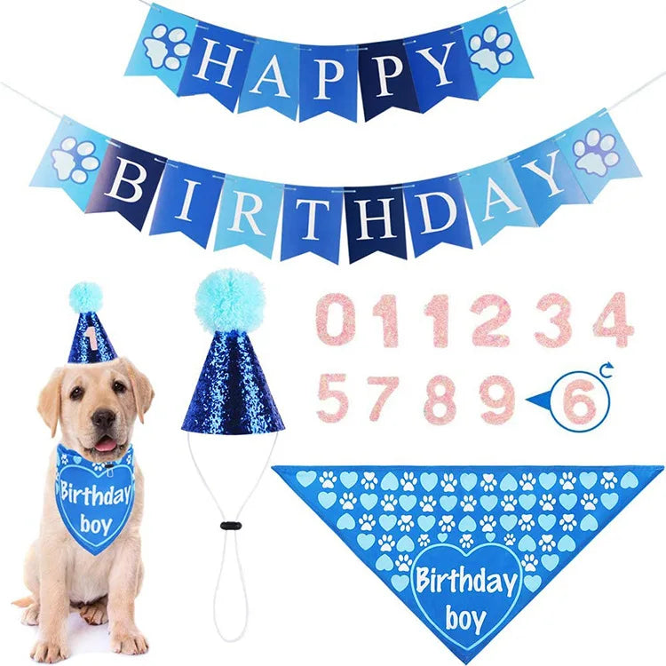 Wholesale Flag Happy Birthday Banner for Pet Bet Cat
