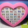 Colorful Cubic Zircon Earrings Stud Earrings Anti-allergic Plastic Crystal Stud Earrings for Women