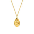 New Version Large Teardrop Shaped Concave Necklace Stainless Steel 18K Gold Plated Necklace Jewelry